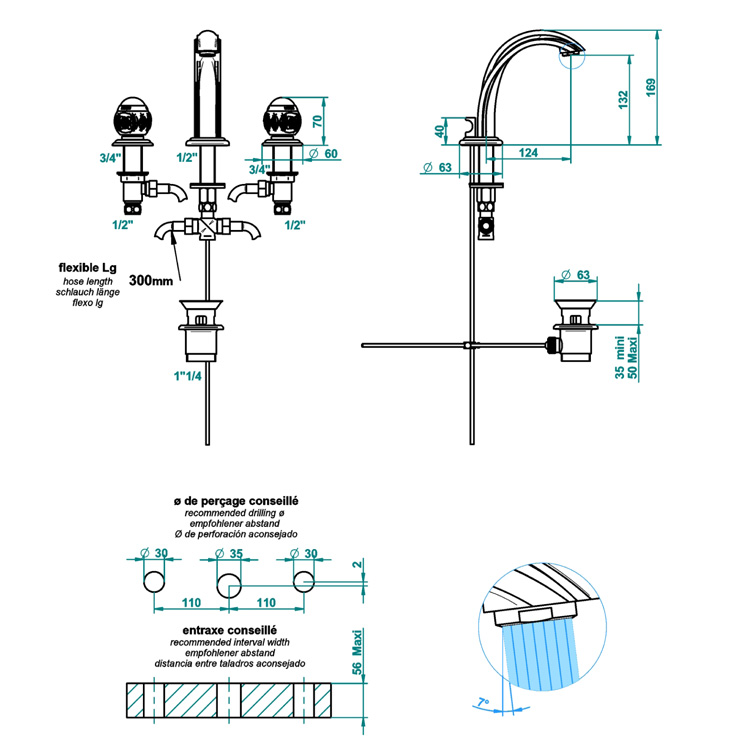 Фото Смеситель для раковины - стиль Европейский - Купить в Интернет-магазине